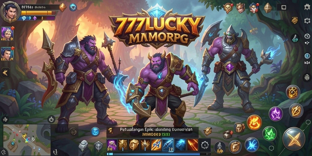Menampilkan gameplay seru dalam dunia MMORPG 777LUCKY.