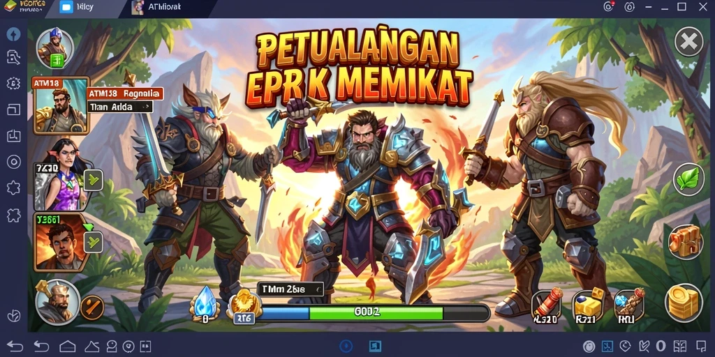 Screenshot gameplay RPG ATM138 dengan grafis yang memukau.