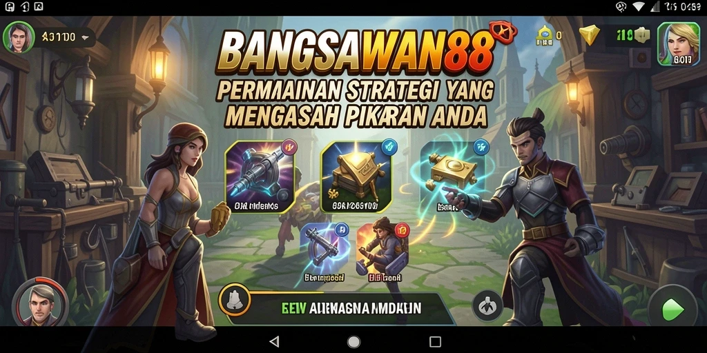 Tampilan gameplay BANGSAWAN88 menampilkan aksi strategi yang mendebarkan.