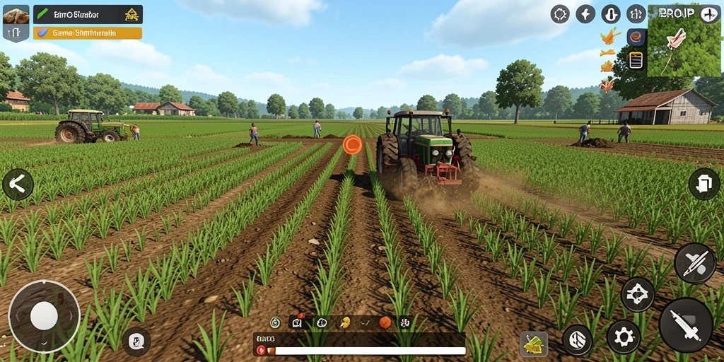 Tangkapan layar BROJP menunjukkan gameplay Farming yang seru dan interaktif.