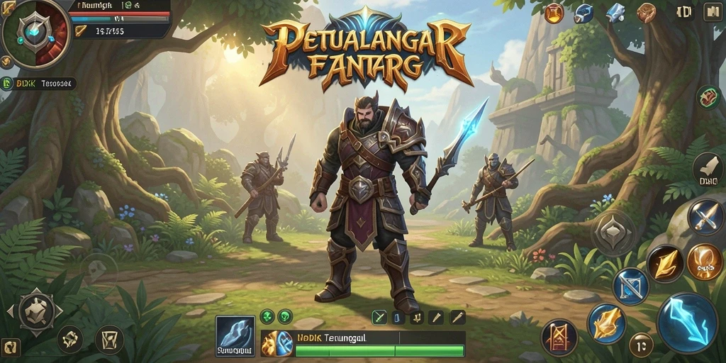 Tampilan gameplay DKK dengan aksi seru dan karakter yang dinamis.