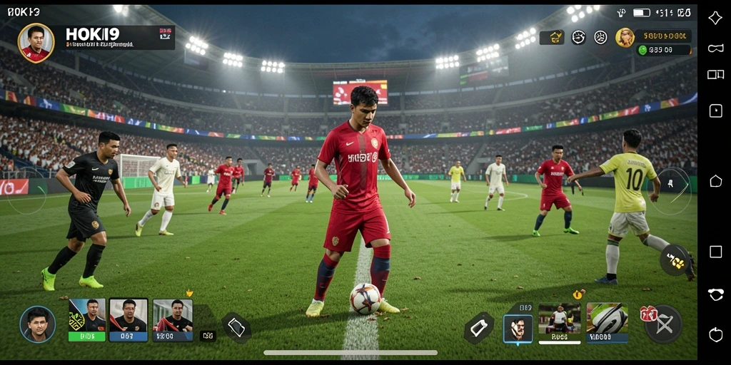 Screenshot HOKI9 menampilkan aksi menarik game sepakbola.