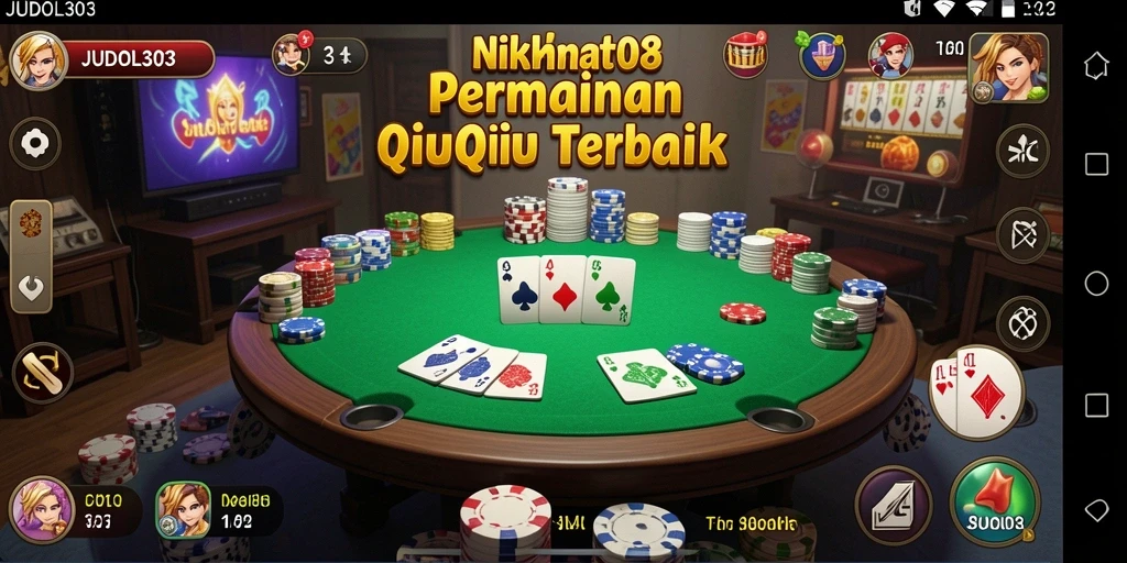 Screenshot utama JUDOL303 menampilkan gameplay QiuQiu yang seru.