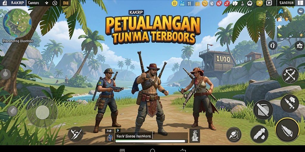 Screenshot gameplay KAKRP yang menampilkan petualangan di dunia terbuka.