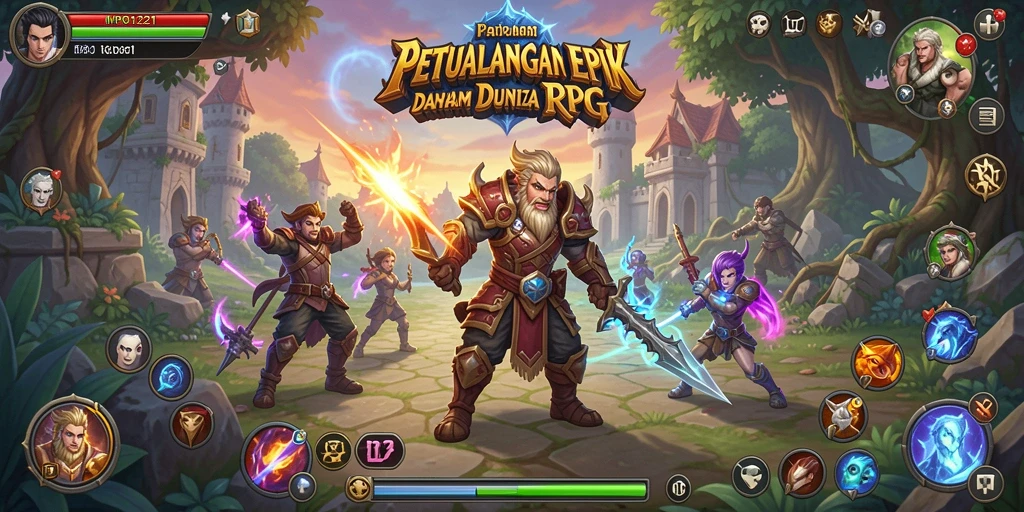 Tampilan gameplay RPG MPO1221 dengan aksi seru dan karakter menarik.