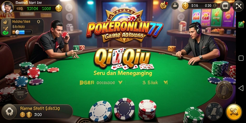 Gameplay seru QiuQiu di POKERONLIN77 yang menegangkan.