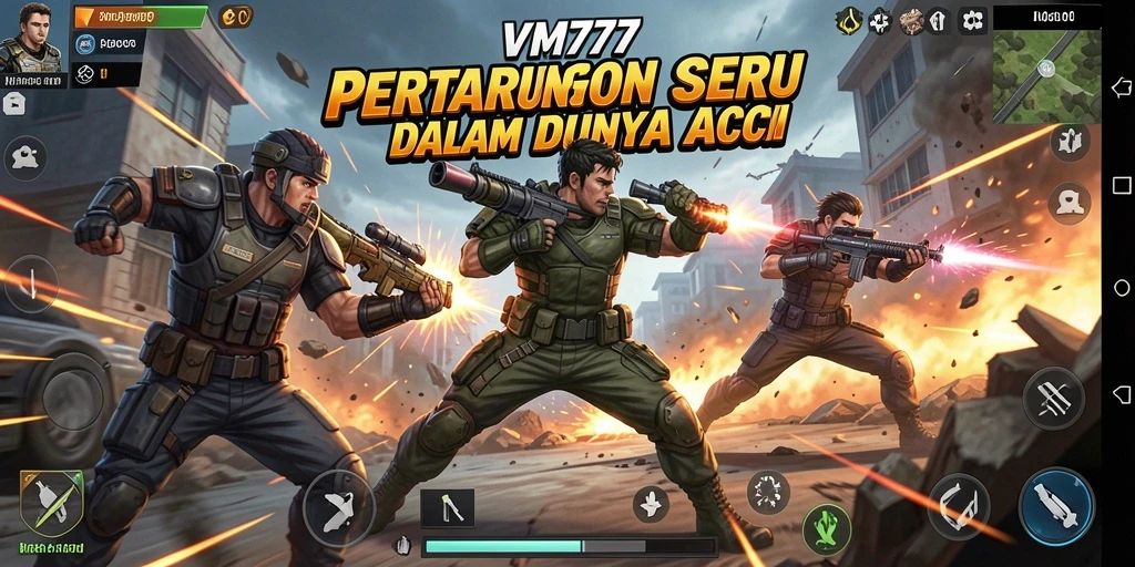 Tangkapan layar VM777 menampilkan aksi pertempuran yang mendebarkan.