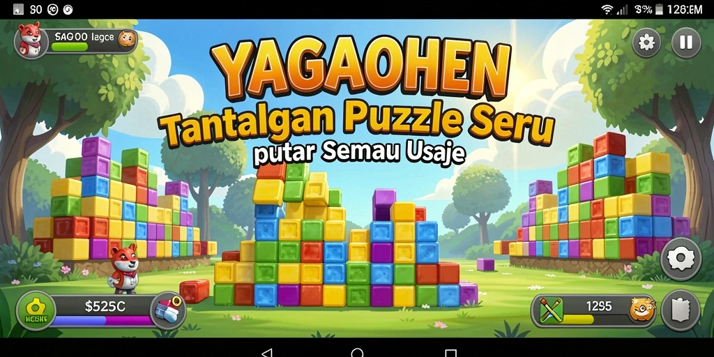 Tampilan gameplay seru YAGAOHEN dengan tantangan puzzle menarik.